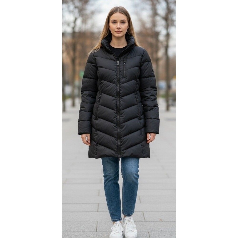 Andrew Marc Women's Packable Premium 650 Fill Down Puffer Jacket Size S Black